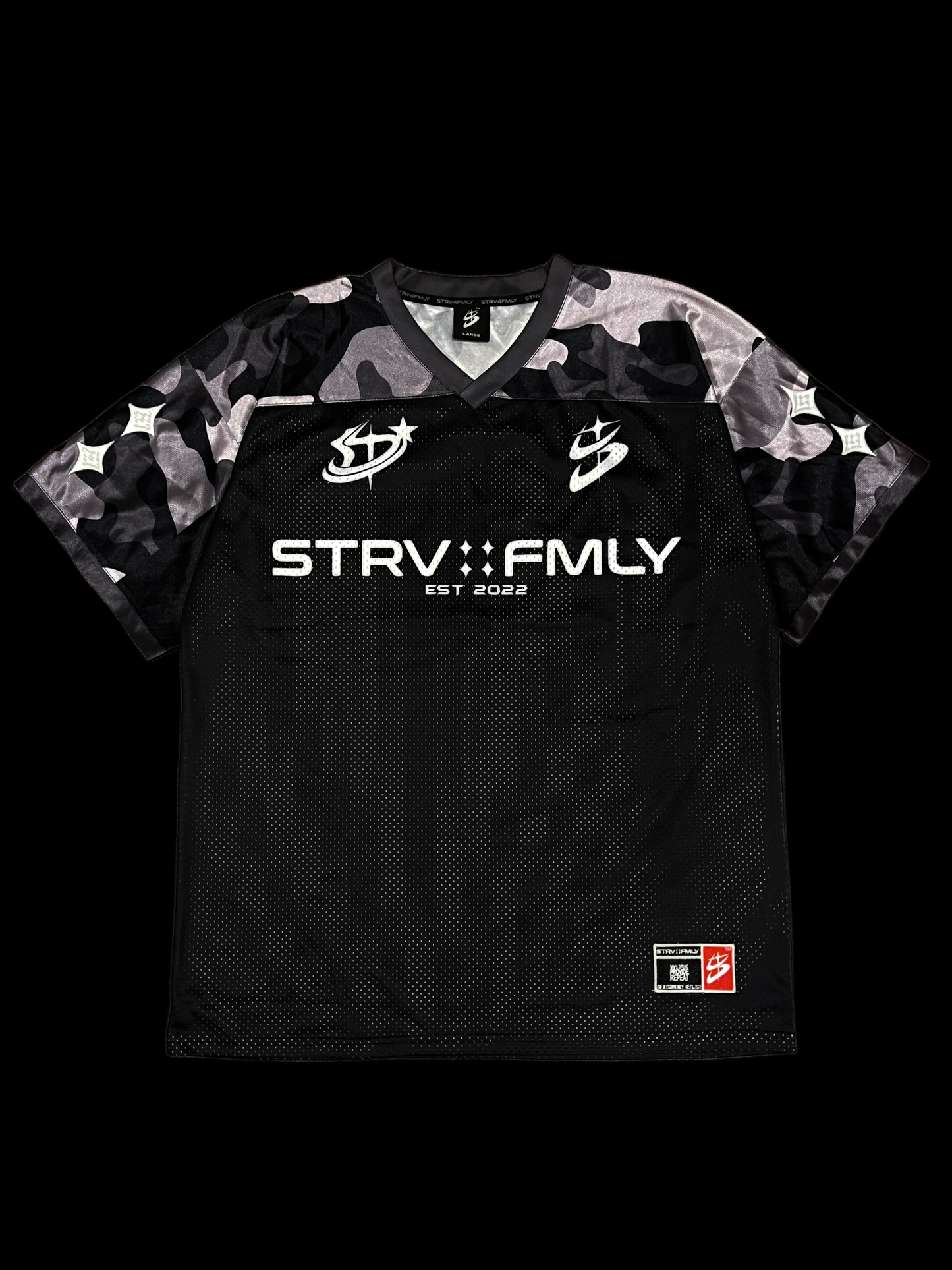 S4F Nova-Camo Oversized Tee Black
