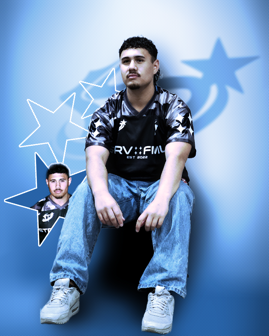 S4F Nova-Camo Oversized Tee Black